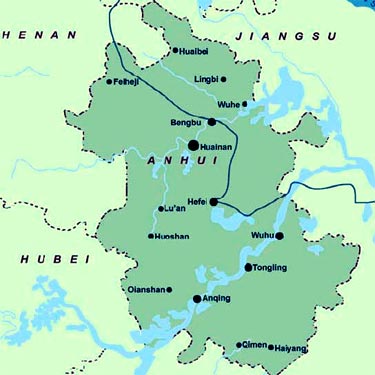 anhui map