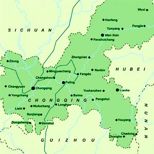 china chongqing map